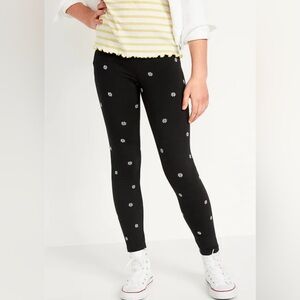 NWOT Old Navy Girls Built Tough Printed Daisy Full Length Leggings